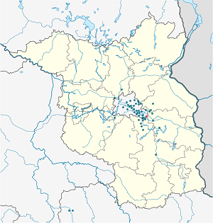 Mapa de Gosen-Neu Zittau com marcações de cada apoiante